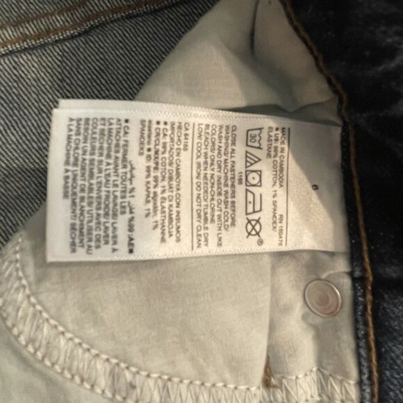 Old Navy Denim Skirt Secret Slim Pockets Raw Hem Women’s Sz 6 New - Picture 8 of 10